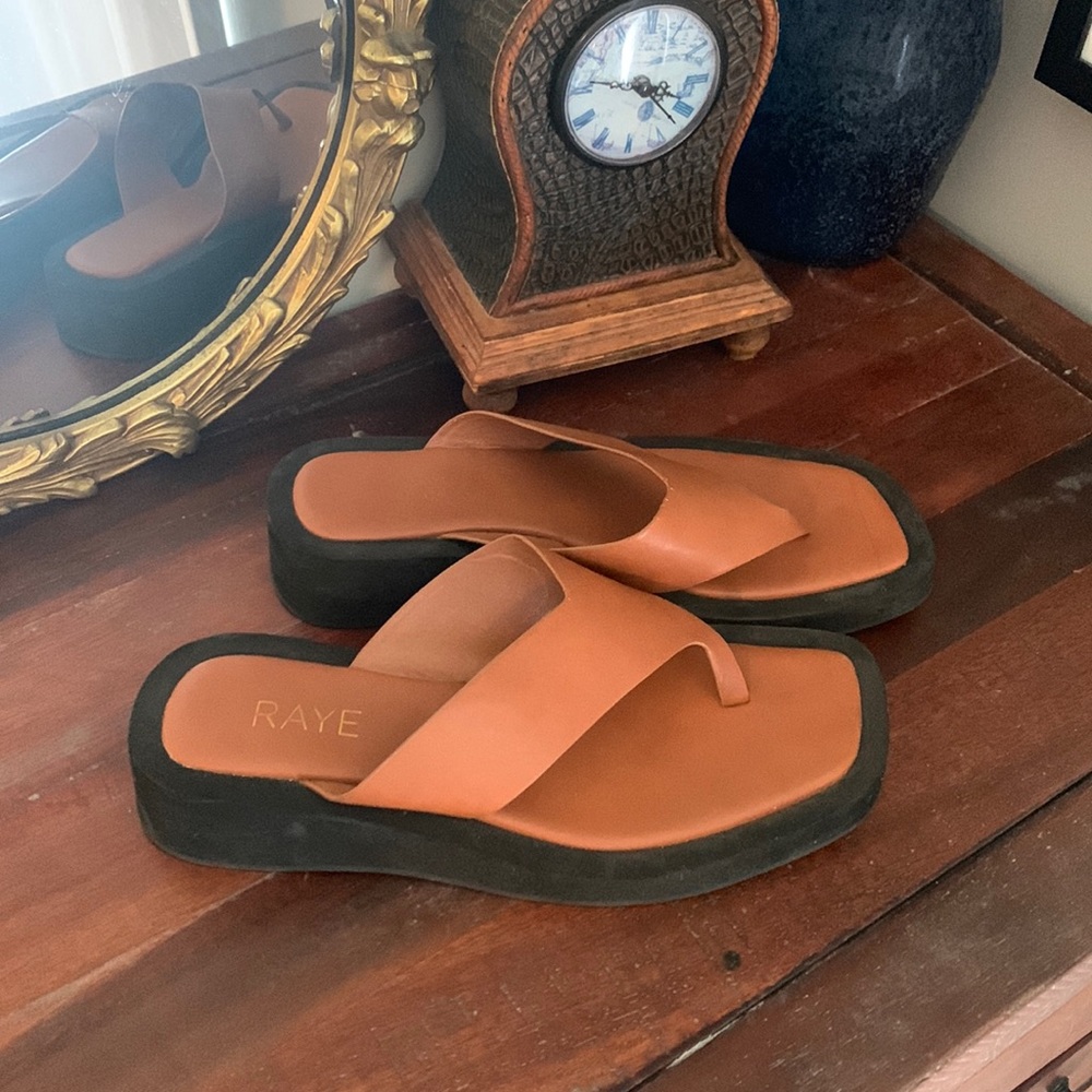 RAYE Leather Platform Sandals